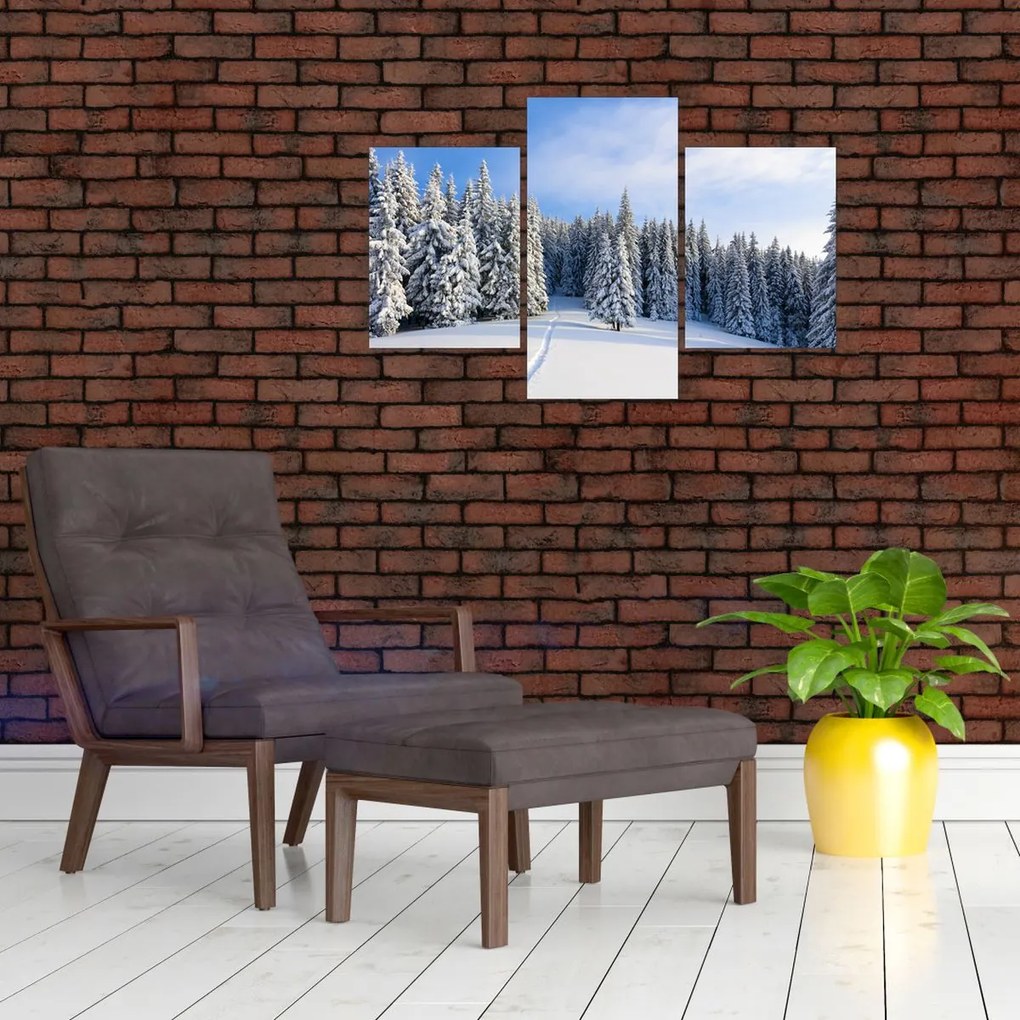 Tablou - Iarna in pădure (90x60 cm)