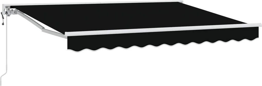 vidaXL Cort electric retractabil Negru 3 x 2,5 m