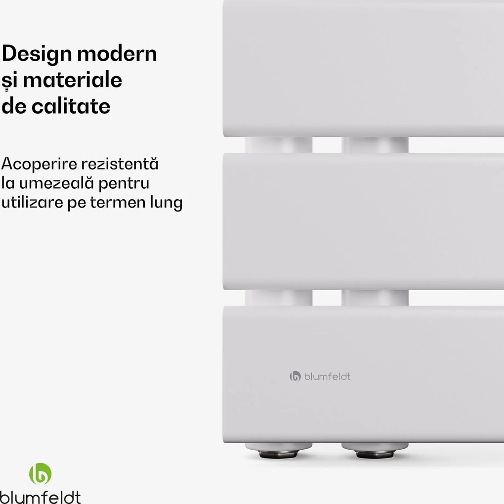 Blumfeldt Radiator Fairmont, 45 x 80 cm, de perete, design modern, cu încălzire pe apă