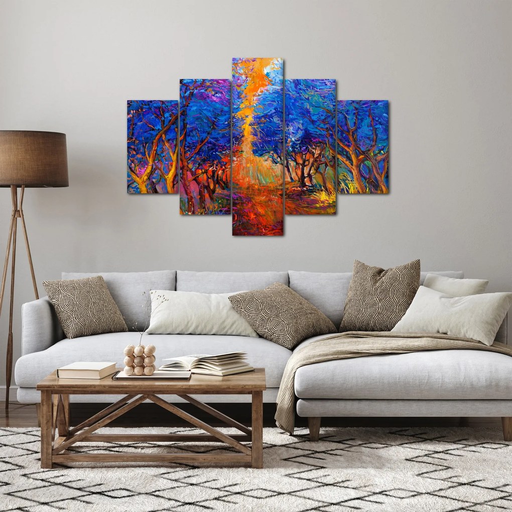 Tablou - Coroane de copac de toamnă, impresionism modern (150x105 cm)