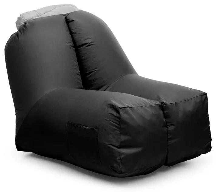 Airchair , scaun gonflabil, 80x80x100cm, rucsac, lavabil, poliester, negru
