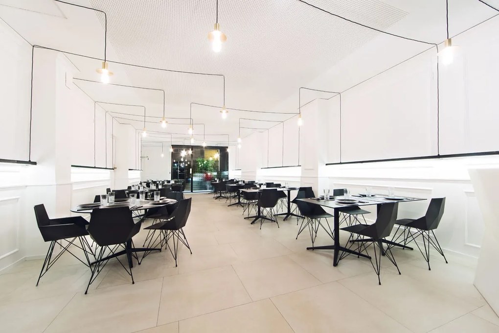 Set de 4 Scaune moderne cu brate de exterior / interior design premium FAZ INOX LEGS ARMCHAIR 54045 Vondom