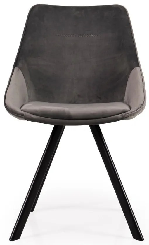 Scaune de dining gri 2 buc. din catifea Ritz – Tenzo