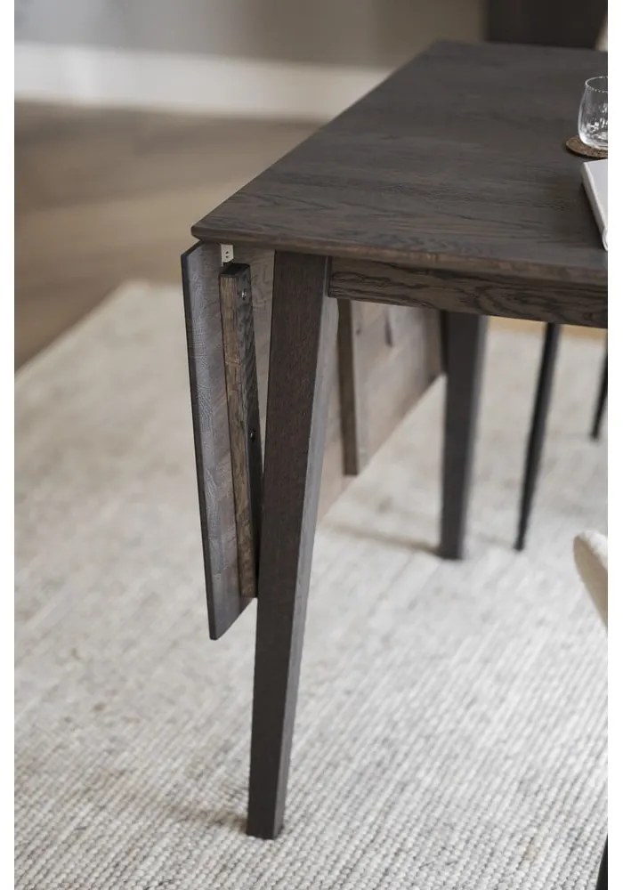 Masă de dining extensibilă din lemn masiv de stejar 80x80 cm Filippa - Rowico