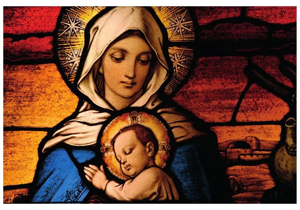 Tapet autoadeziv Fecioara Maria cu Isus