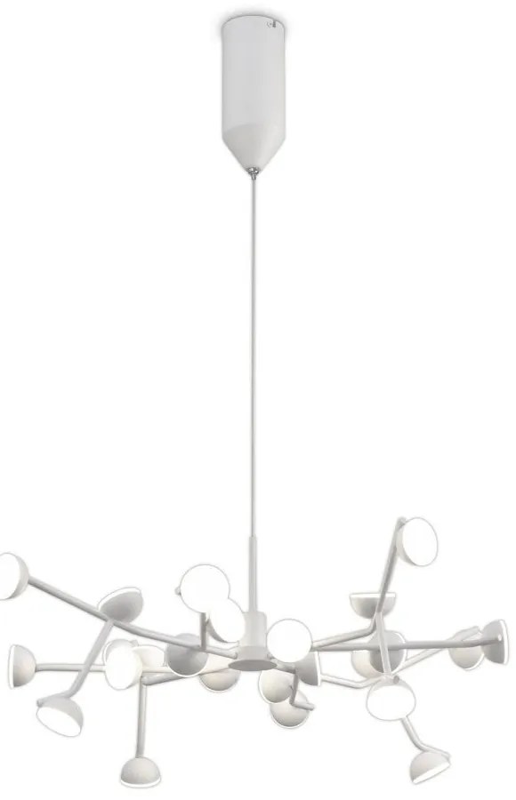 Lustra LED design modern ADN alb Medium