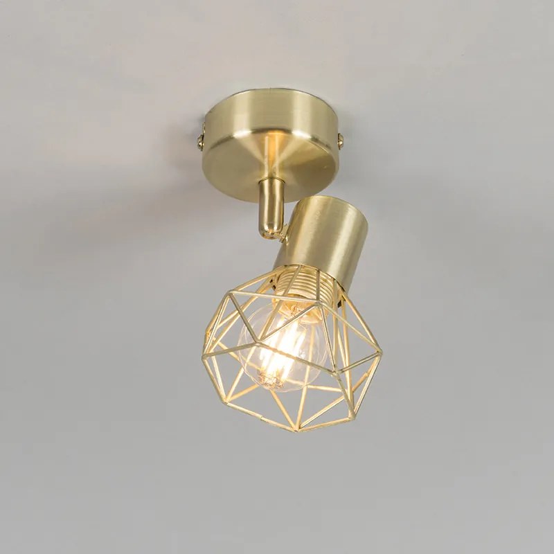 Spotlight Art Deco din alamă reglabil pe înălțime și rotabil - Mosh