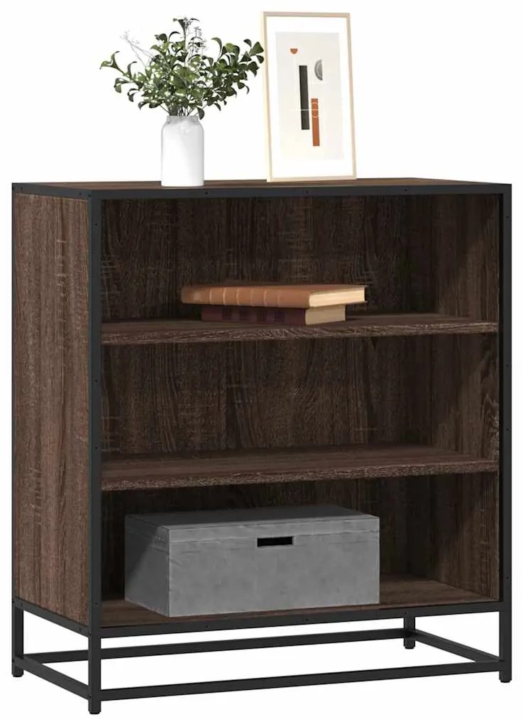 vidaXL Dulap, stejar maro, 68x35x76 cm, lemn prelucrat și metal