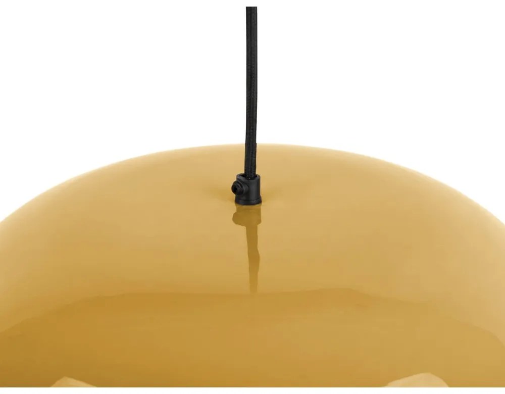 Lustră galben-muștar cu abajur din metal ø 50 cm Waved – Leitmotiv