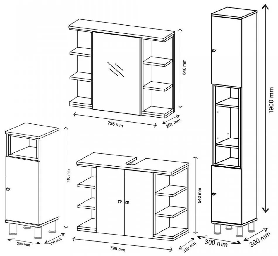 LILI207 - Masca chiuveta LILI - Mobilier Baie Gri