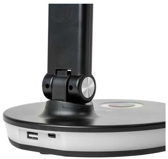 Lampă de masă Platinet 12 W, iluminare RGB + USB, negru