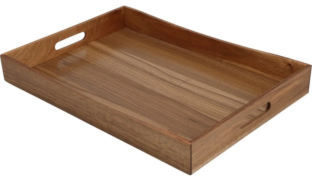 Tavă de servire din acacia, 50 x 35 x 6 cm