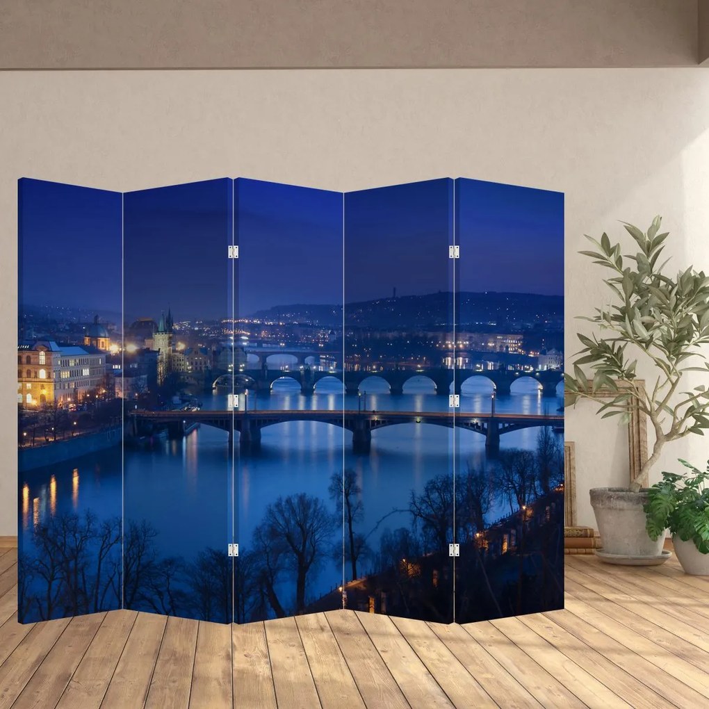 Paravan - Podurile din Praga (210x170 cm)