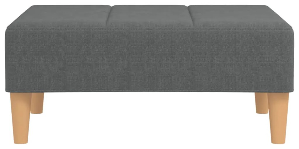 Canapea extensibila 2 locuri 2perne taburet gri inchis textil Morke gra, Cu suport de picioare