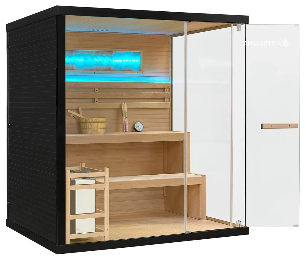 Vnútorná sauna Vantaa 175 so soľnými kameňmi