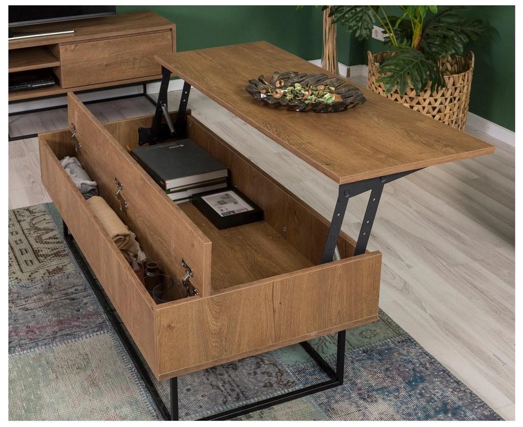 Set mobilier living Laxi 10 (nuc + negru). 1107122