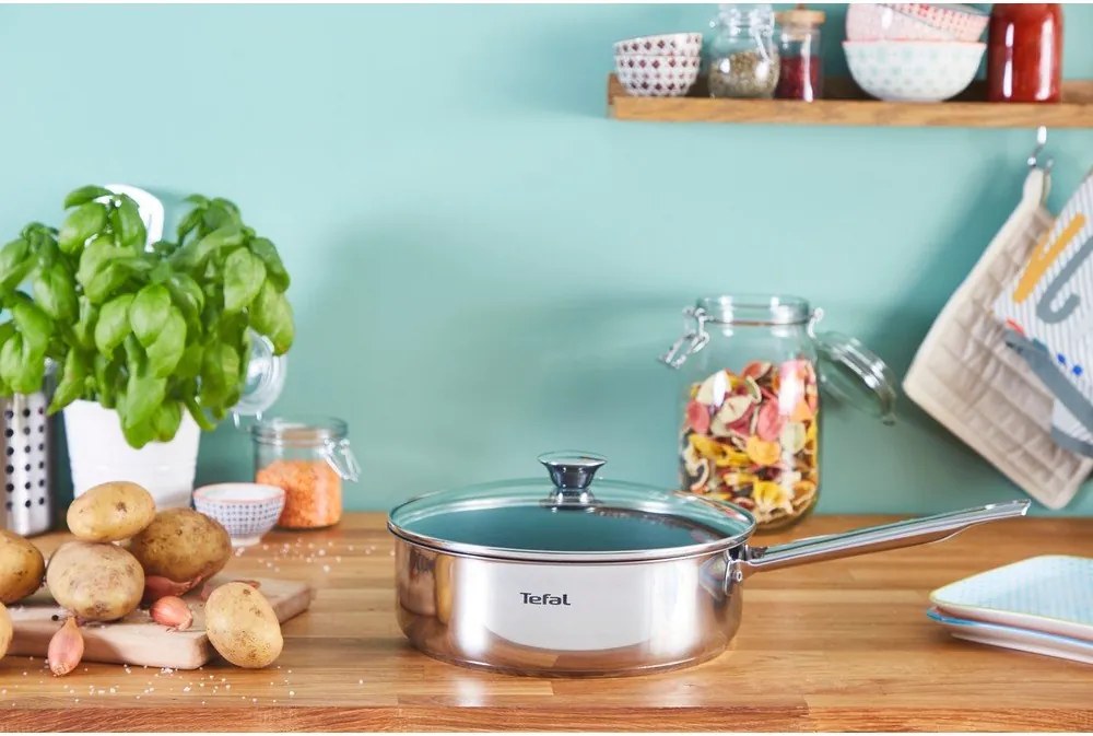 Tigaie cu capac din inox ø 24 cm Cook Eat – Tefal