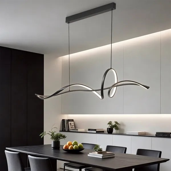 BRILAGI - Lustră LED cu funcție de dimare, suspendată pe cablu SIGNATURE LED/55W/230V 120x23 cm neagră + telecomandă