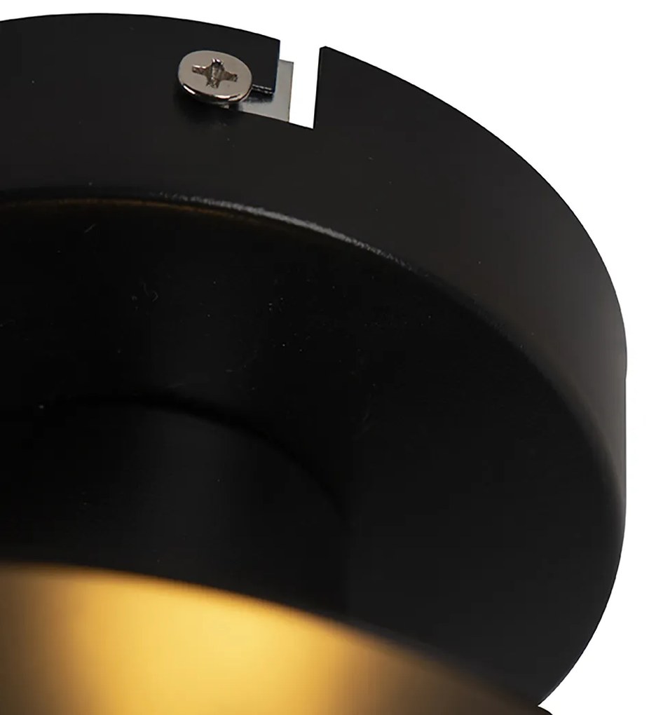 Plafoniera inteligentă cu abajur spiralat negru inclusiv Wifi A60 - Scroll