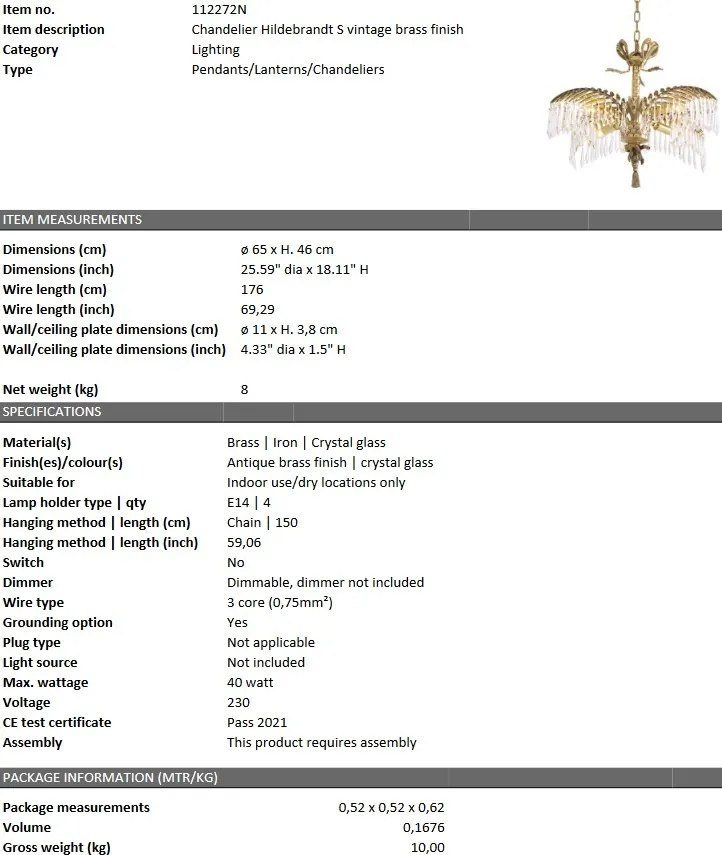 Candelabru design LUX Hildebrandt S 112272N HZ
