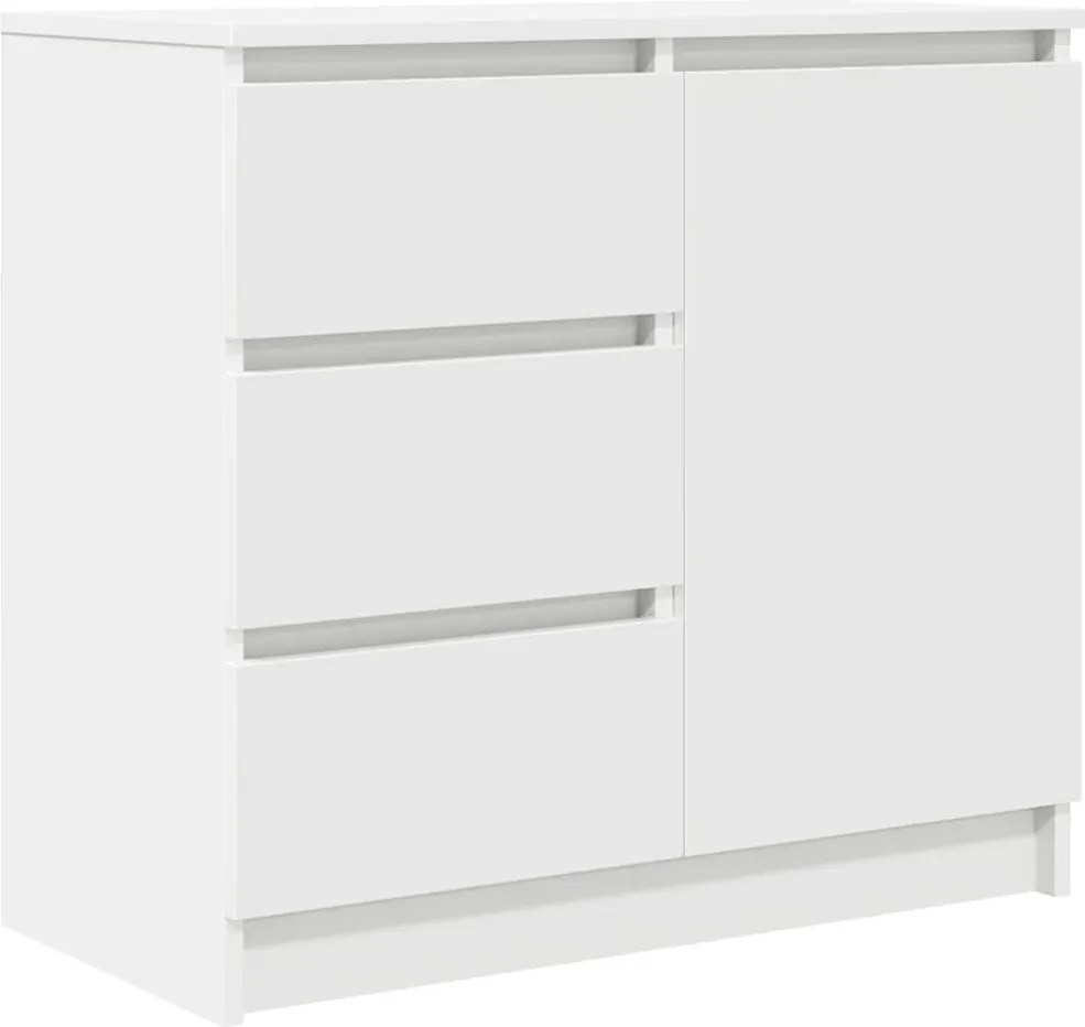 vidaXL Bufetă cu sertar alb 71x35x65 cm din lemn prelucrat