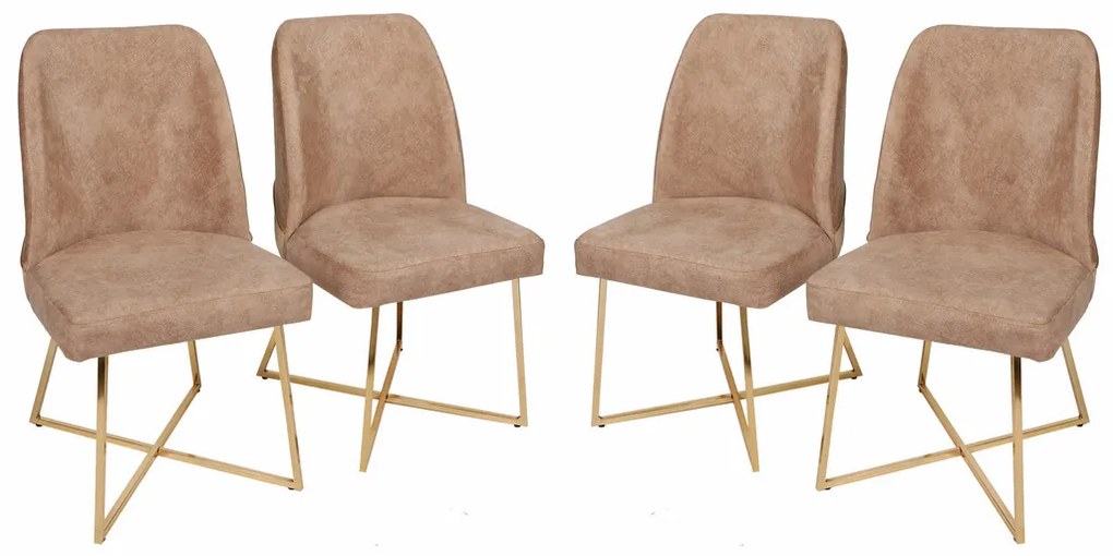 Set de scaune de sufragerie Madrid Brown, 4 bucăți
