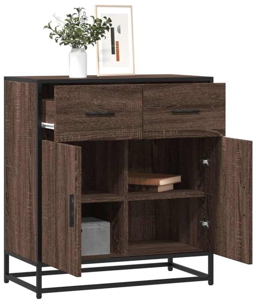 vidaXL Bufetă Stejar maro 68x35x76 cm Lemn prelucrat