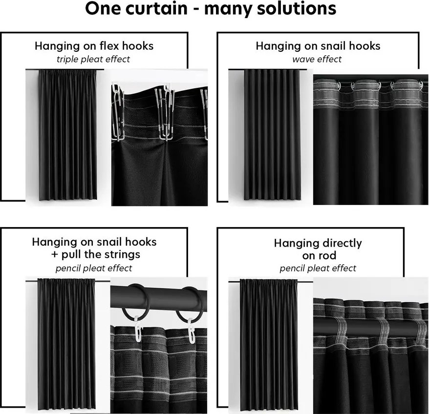 Draperie neagră dimout (semi-opacă) din catifea 400x300 cm Velto – Filumi