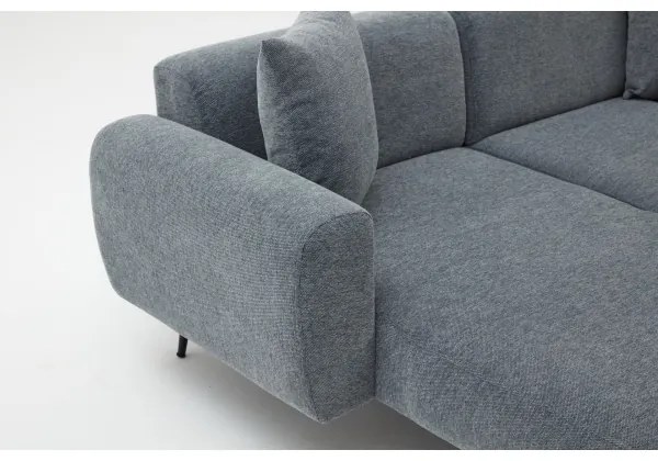 Colțar în L PISA, gri, cu șezut pe partea stângă