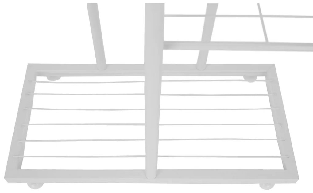 Suport pentru flori Bamir 2, alb, 43 x 22 x 126 cm