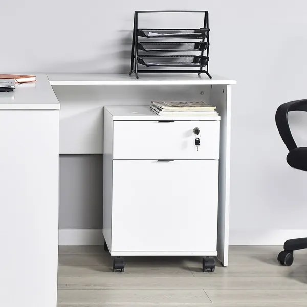 Container birou 61x41 cm, alb