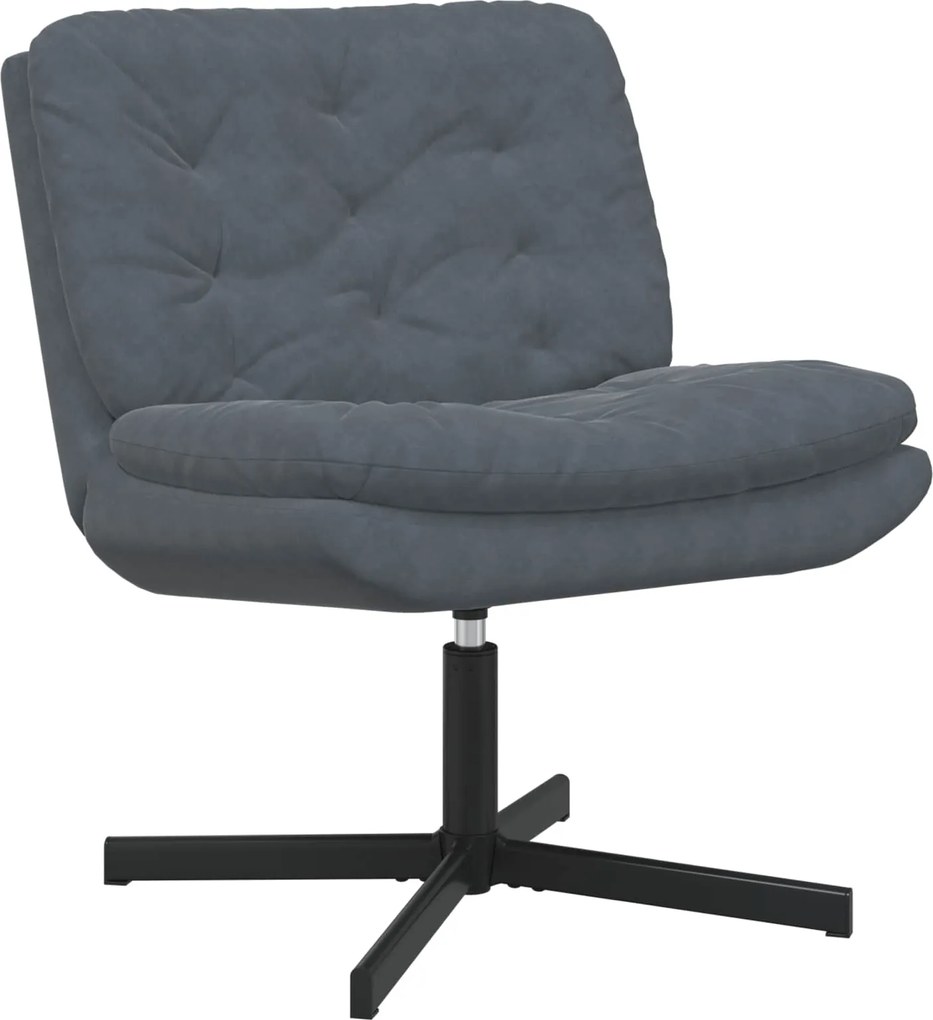 vidaXL Scaun Relaxant Rotativ Gri închis 63 x 75 x 76 cm Catifea