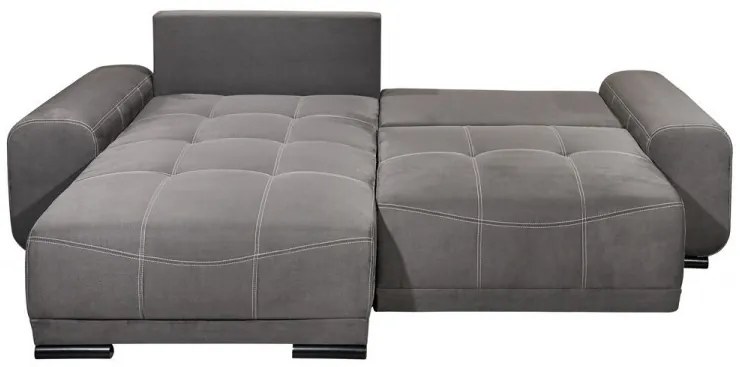 Coltar extensibil, Alvi, cu sezlong interschimbabil, 267 x 91 x 185 cm, antracit
