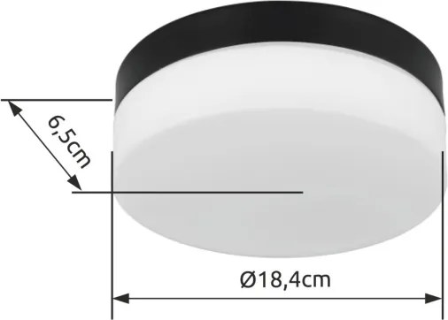 Corp de iluminat pentru baie VRANOS 1xE27/60W/230V d. 18,4 cm IP44 Globo 32111B