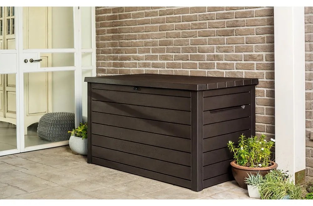 Cutie de depozitare pentru grădină maro din plastic Ontario – Keter