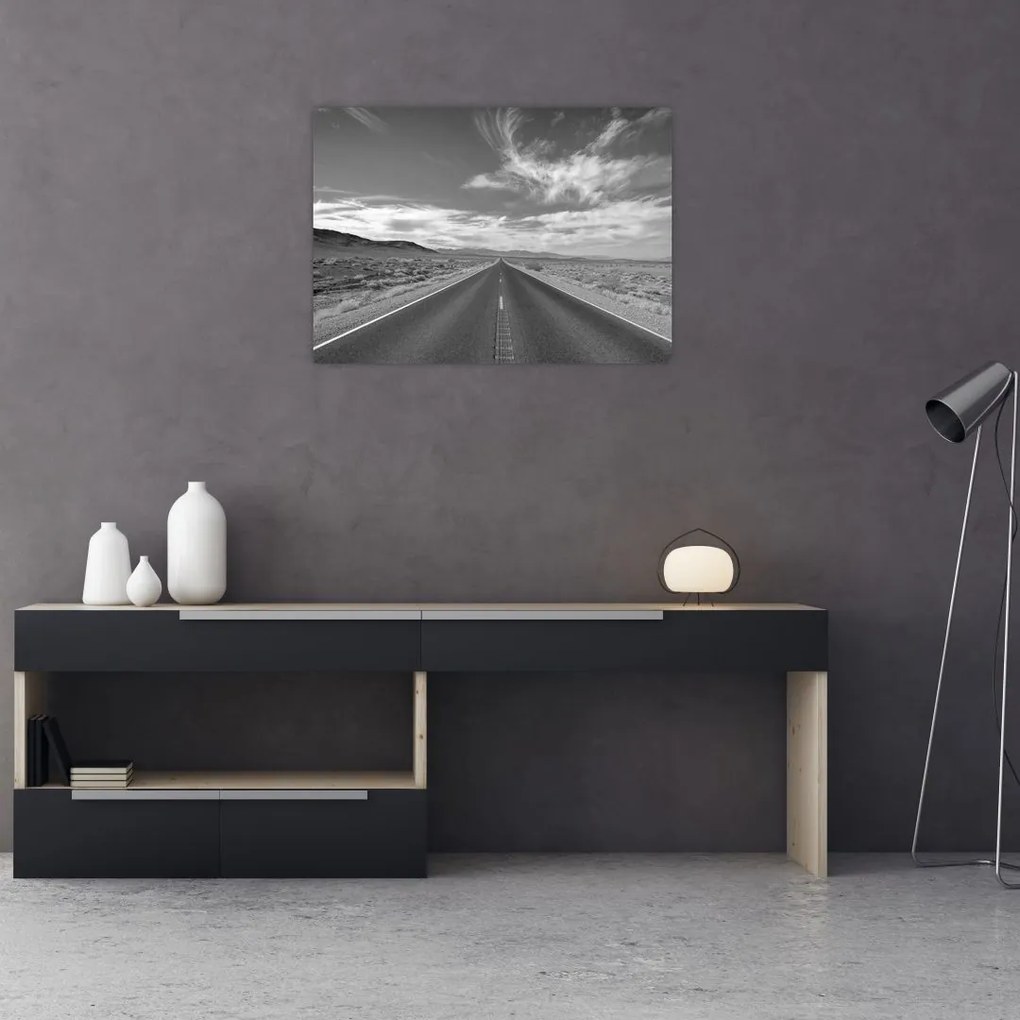 Tablou pe sticlă cu autostrada (70x50 cm)