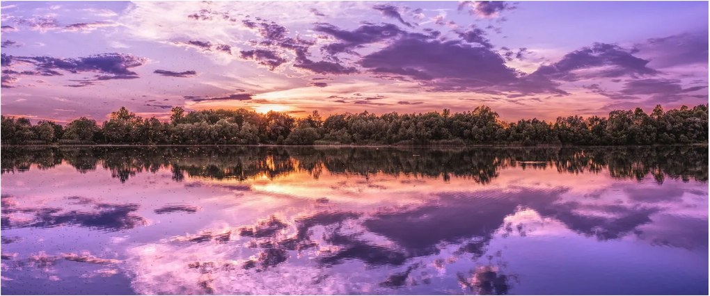 Tablou cu cerul violet (120x50 cm)