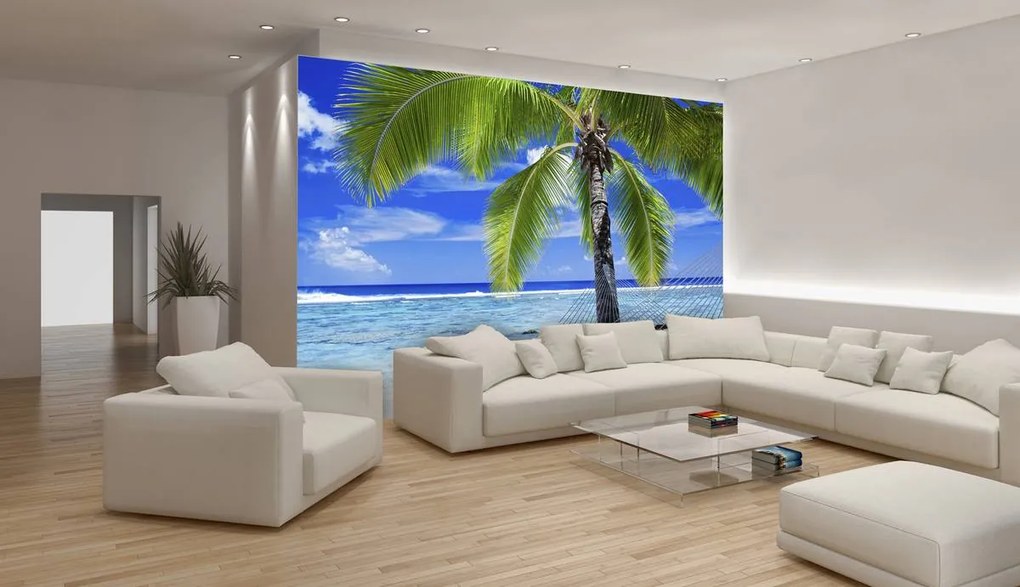 Fototapet - Sea Beach Sand Landscape (254x184 cm)