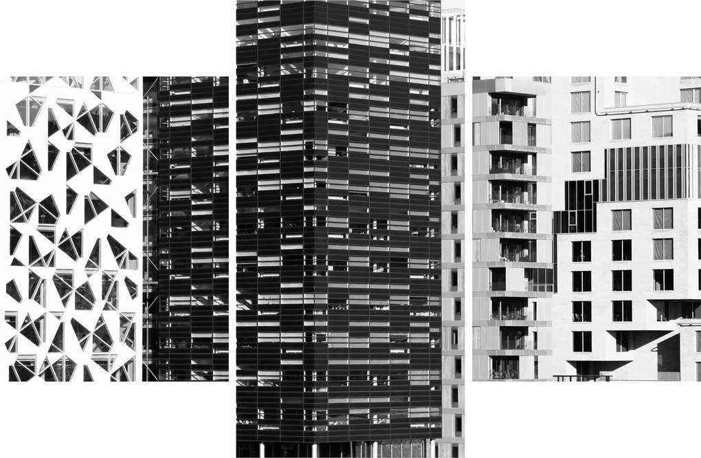 Tablou cu arhitectura alb neagră (90x60 cm)