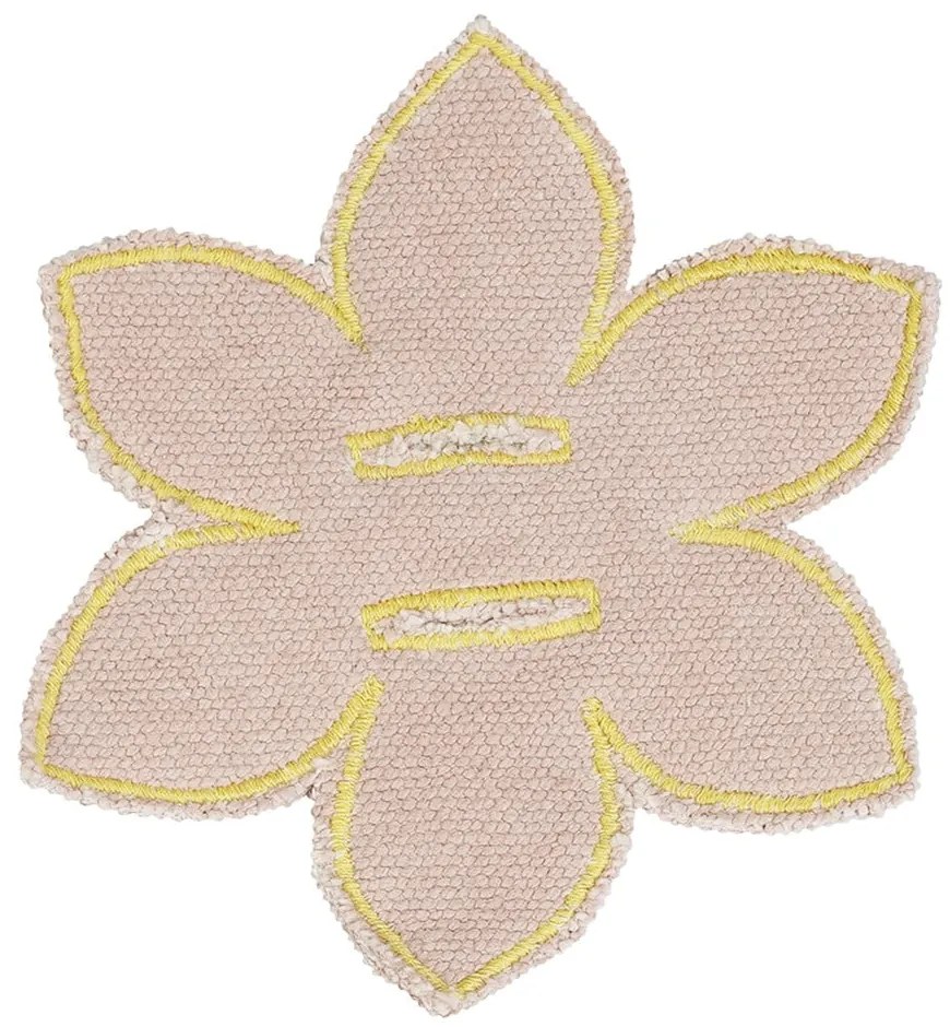 Covor de joacă pentru copii crem din bumbac 120x160 cm Wildflowers – Lorena Canals