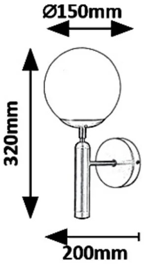 Rabalux 5351 - Aplică perete DIVINA 1xE14/9W/230V
