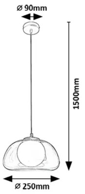 Lustră pe cablu Rabalux 72275 ELOWEN 1xG9/5W/230V fumuriu