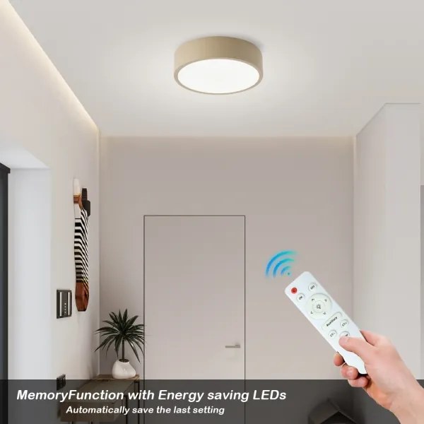 Brilagi - Corp de iluminat LED dimmabil POOL LED/18W/230V 3000-6000K 20 cm bej + telecomandă