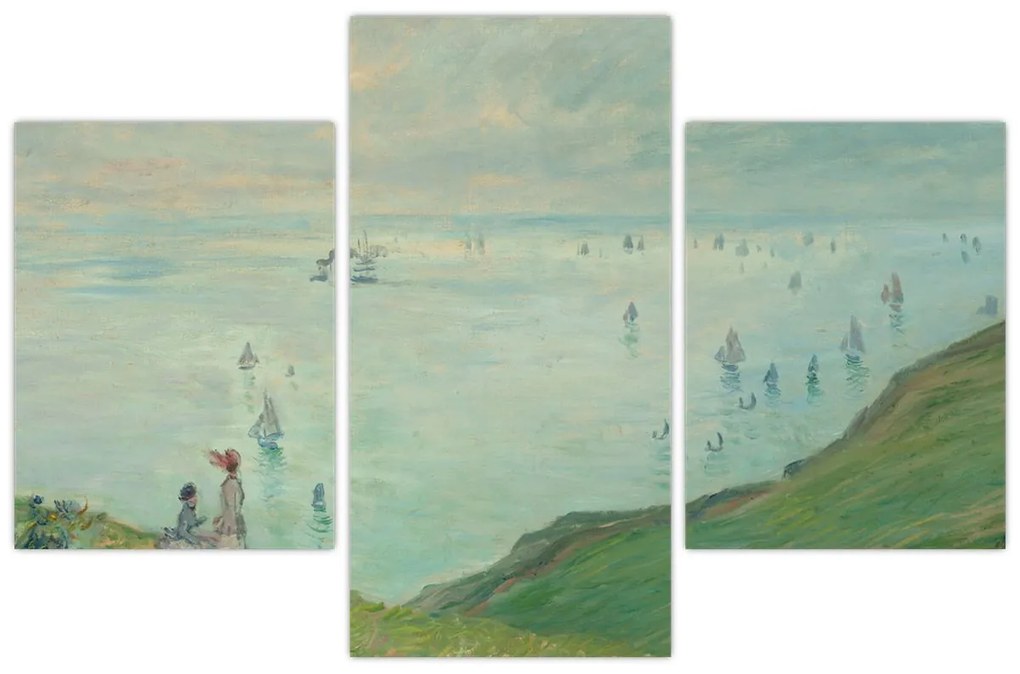 Tablou - Henri Fantin-Latour, Cliffs at Pourville, reproducere (90x60 cm)