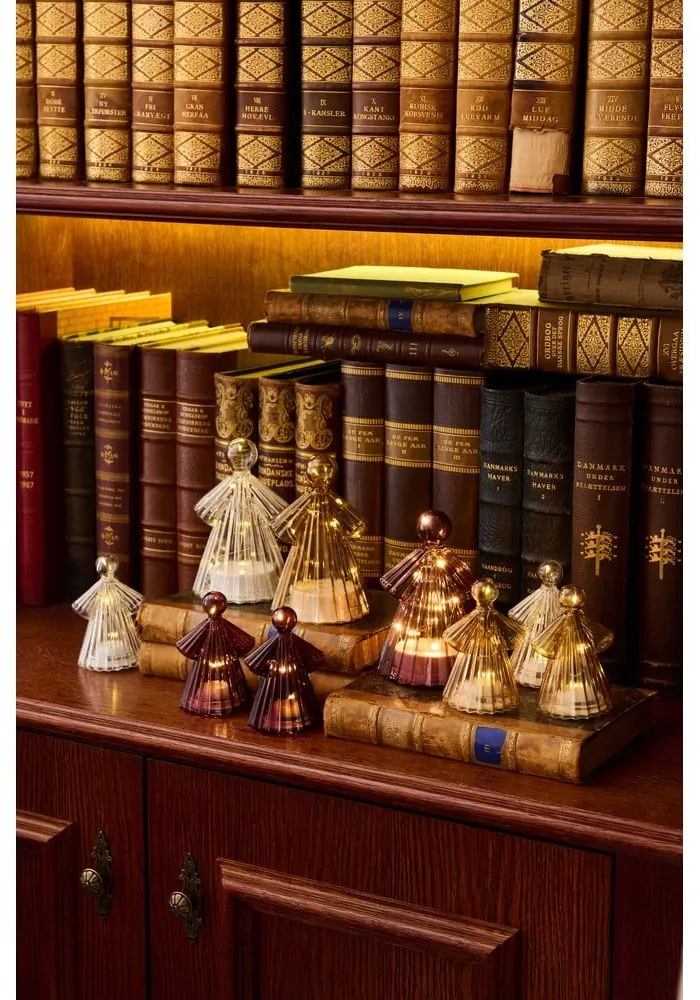 Decorațiuni luminoase burgundy 2 buc. ø 6,5 cm Alberte – Sirius