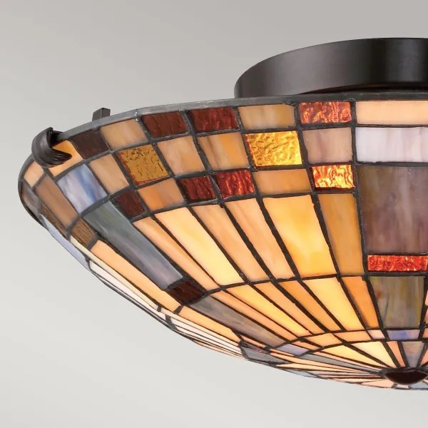 Quoizel QZ-INGLENOOK-F-SMALL – plafonieră INGLENOOK, 2x E27/60W/230V, Ø 40,7 cm