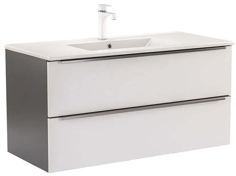 Dulap inferior Vario Trim 100 cu lavoar antracit-alb