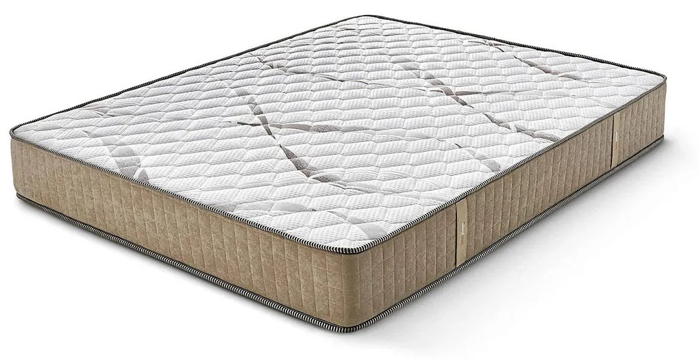 Saltea Ideal Sleep HOTEL SERIES LUX, superortopedică, cu spumă poliuretanică și arcuri, husă cu aerisire optimă, Grosime 25 cm, 160x200