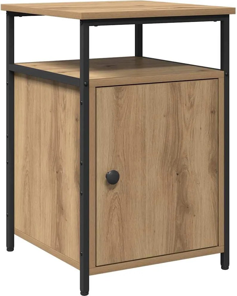 vidaXL Dulap de noapte stejar artizanal Lemn compozit