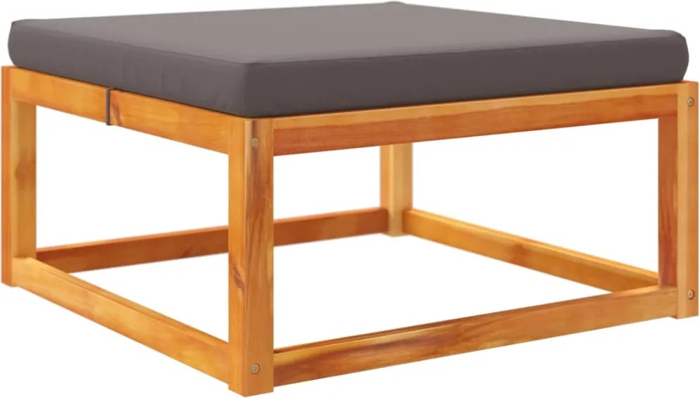 vidaXL Taburet de grădină cu pernă, 65x65x29 cm, lemn masiv acacia